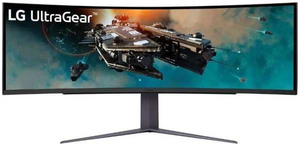 Монитор 49″ LG 49GR85DC-B черный, VA, изогнутый, 5120×1440, 240Hz, 1 ms, 178°/178°, 450 cd/m, 2500:1, HDMI, DP, 2xUSB 3.0, регулировка по высоте 9698841698