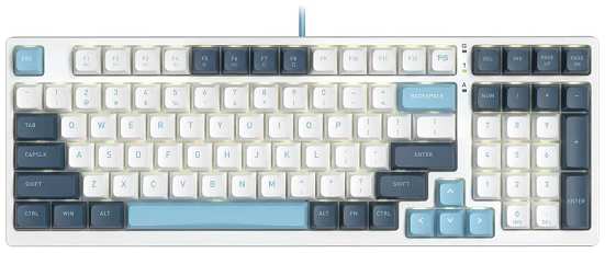 Клавиатура A4Tech Fstyler FS300 механическая белая/синяя USB for gamer LED (2000135) 9698841850