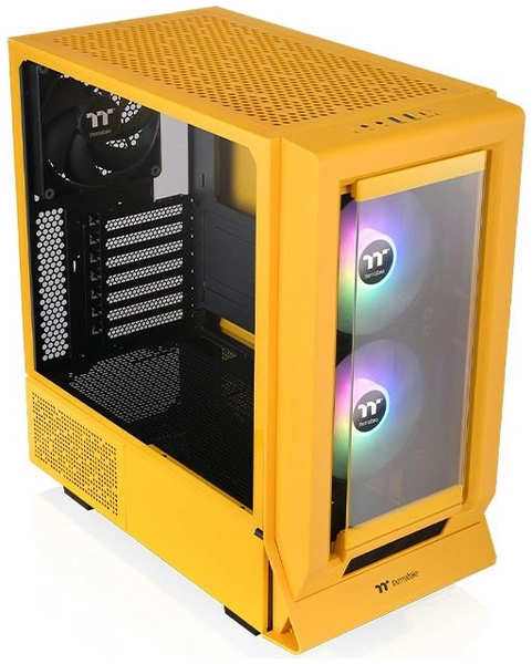 Корпус eATX Thermaltake Ceres 350 MX Bumblebee CA-1Z3-00M4WN-00 , без БП, панель из закаленного стекла, 2*USB 3.0, USB Type-C, HD Audio