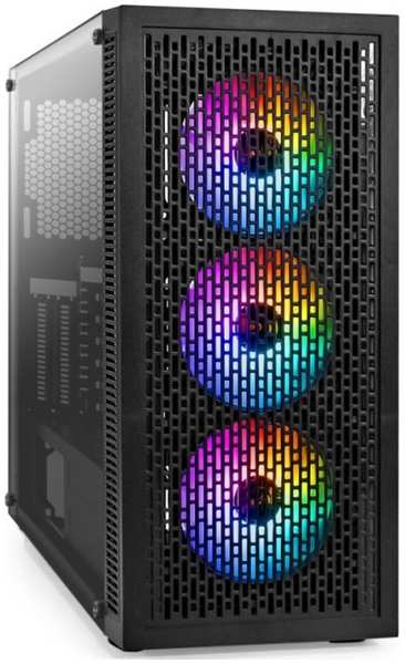 Корпус ATX Exegate EVO-5001A-450NPX EX296316RUS , 450W, панель из закаленного стекла, 2*USB, USB3.0, HD Audio