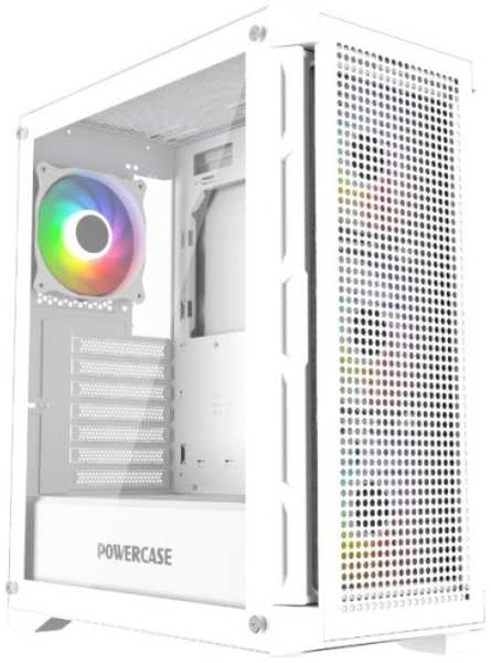 Корпус ATX Powercase Ultimate White CUW-A4 без БП, окно из закаленного стекла, ARGB, USB 3.0, 2*USB2.0, audio 9698843377