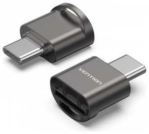 Карт-ридер Vention CLMH0 OTG USB 2.0 CM / MicroSD - Серый 9698845000