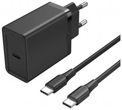 Набор Vention FAHBF-EU для зарядки з/у 25W и кабель USB-C 3А Черный 9698845033