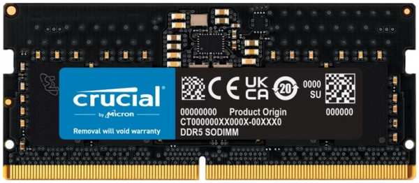 Модуль памяти SODIMM DDR5 8GB Crucial CT8G48C40S5 PC5-38400 4800МHz CL40 1.1V 9698845262