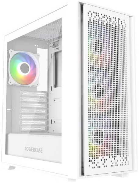 Корпус ATX Powercase ByteFlow White CBFW-A4 белый, окно из закаленного стекла, ARGB HUB, USB3.0, 2*USB2.0, HD Audio 9698845371