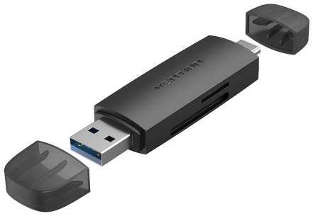 Карт-ридер Vention CLKB0 USB 3.0 A+C (SD+TF) Черный 9698845974