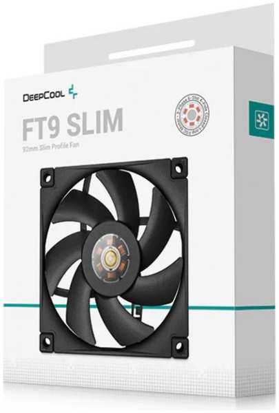 Вентилятор для корпуса Deepcool FT9 SLIM 92x92x15mm, 1500-2950rpm, 31.18 CFM, 23.2dBA, 4 pin PWM, Color BOX 9698846006