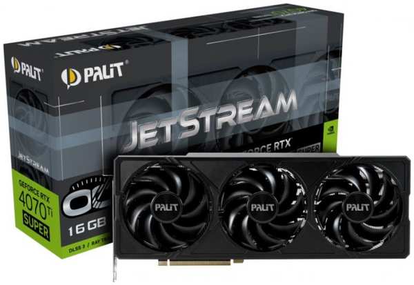 Видеокарта PCI-E Palit GeForce RTX 4070 Ti SUPER JETSTREAM OC (NED47TSS19T2-1043J) 16GB GDDR6X 256bit 5nm 2340/21000MHz 3*DP/HDMI RTL 9698846570