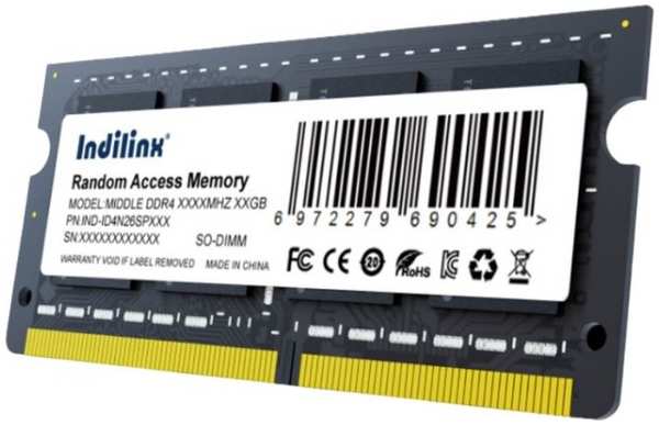 Модуль памяти SODIMM DDR4 16GB Indilinx IND-ID4N26SP16X PC4-21300 2666MHz 1Rx16 CL19 1.2V 9698846985