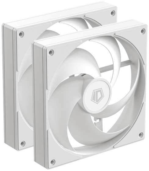 Вентилятор для корпуса ID-Cooling AS-140-W DUET 140x140x25мм, 300-1800rpm, 72.2 CFM, 24.9dBA, 4-pin PWM, BOX