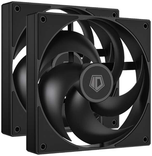 Вентилятор для корпуса ID-Cooling AS-140-K DUET 140x140x25мм, 300-1800rpm, 72.2 CFM, 24.9dBA, 4-pin PWM, BOX