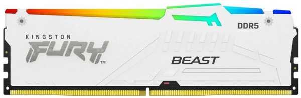 Модуль памяти DDR5 16GB Kingston FURY KF568C34BWEA-16 Beast Whie RGB, PC5-54400, 6800MHz, CL34, 1,4V, EXPO, XMP, радиатор