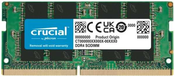 Модуль памяти SODIMM DDR4 16GB Crucial CB16GS3200 PC4-25600 3200MHz CL22 260-pin 1.2V