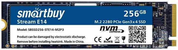 Накопитель SSD M.2 2280 SmartBuy SBSSD256-STE14-M2P3 Stream E14 256GB NVMe PCIe3