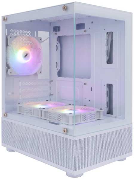 Корпус mATX 1STPLAYER MIKU Mi2-A white, без БП, боковая панель из закаленного стекла, USB 3.0, USB 2.0, audio 9698861537