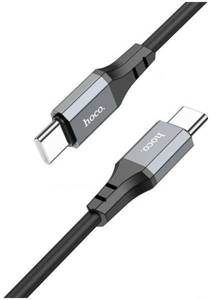 Кабель интерфейсный Hoco X86 TYPE-C TO TYPE-C USB Type-C (m)-USB Type-C (m) 1м черный коробка (2002058)