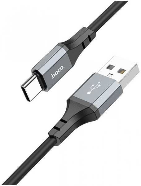 Кабель интерфейсный Hoco X86 TYPE-C USB (m)-USB Type-C (m) 1м черный коробка (2002053)