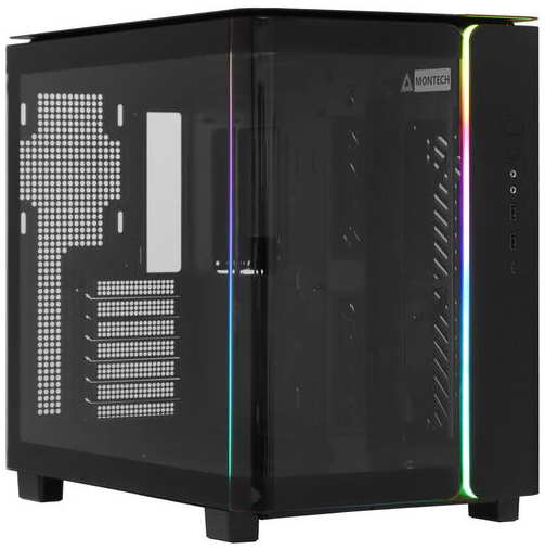 Корпус ATX Montech KING 95 BLACK без БП, боковая панель из закленного стекла, 2*USB 3.2, USB Type-C, audio 9698863409