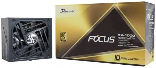 Блок питания ATX SeaSonic Focus GX-1000 1000W, 80+ , 135mm fan, full modular, RTL