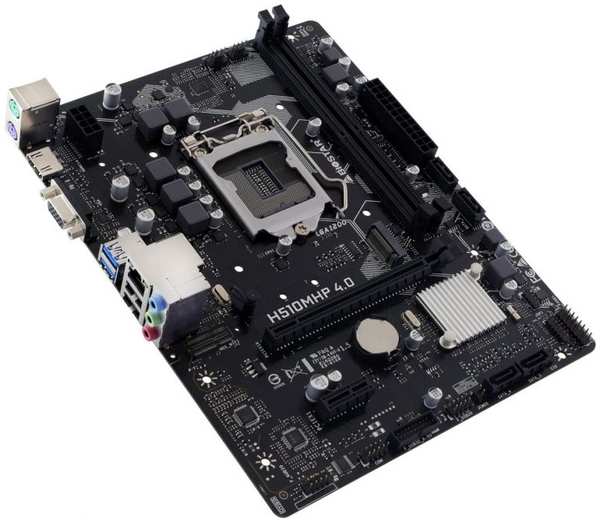 Материнская плата mATX Biostar H510MHP 4.0 (LGA1200, 2*DDR4(3200), 4*SATA RAID, M.2, 2*PCIe, Glan, VGA, HDMI, 2*USB 2.0, 2*USB 3.0)