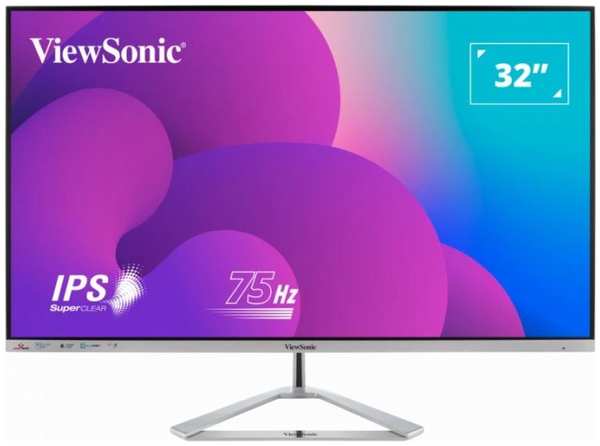 Монитор 32″ Viewsonic VX3276-MHD-3 VS18391 1920x1080 LED, 16:9, IPS, 250cd, 1200:1, 80M:1, 4ms, 178/178, VGA, DP, HDMI, 75Hz, tilt, VESA 100x100, silv