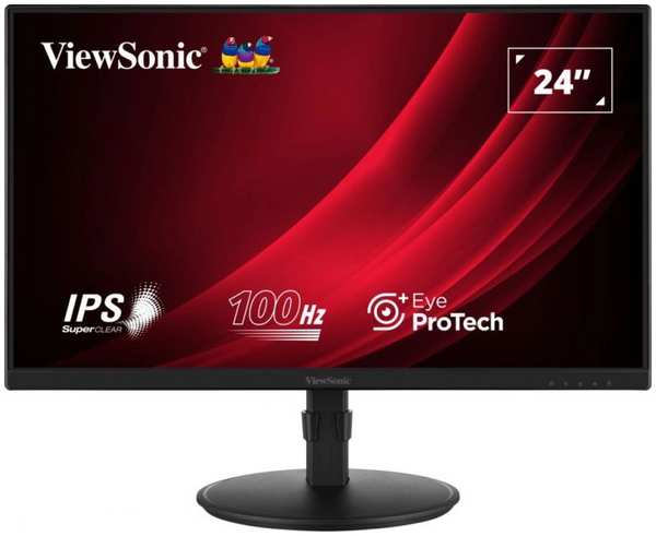 Монитор 23,8″ Viewsonic VA2408-HDJ 1920x1080 LED, 16:9, IPS, 250cd, 1300:1, 50M:1, 5ms, 178/178, VGA, HDMI, DP, 100Hz, HAS, tilt, pivot, swivel, VESA