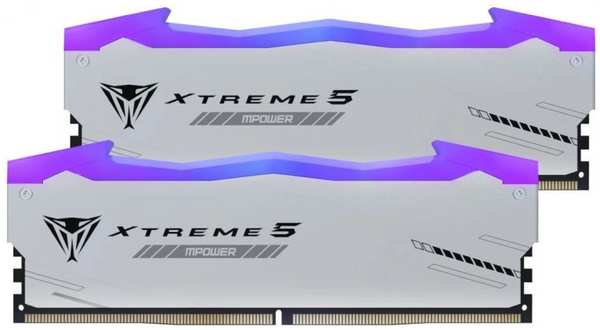 Модуль памяти DDR5 48GB (2*24GB) Patriot Memory PVXR548G64C32KM Viper Xtreme 5 RGB MPOWER PC5-51200 6400MHz CL32 1.4V XMP, радиатор