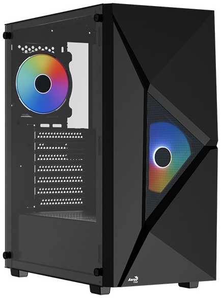 Корпус ATX AeroCool Player-G-BK-v1 4711099476794 , без БП, боковая панель из закленного стекла, USB 2.0, 2*USB 3.0, audio