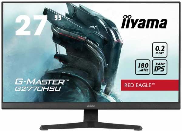 Монитор 27″ Iiyama G-Master G2770HSU-B6 1920x1080 WLED, 16:9, IPS, 300cd, 1000:1, 80M:1, 0.1ms, 178/178, DP, HDMI, USB, 240Hz, Speakers, tilt