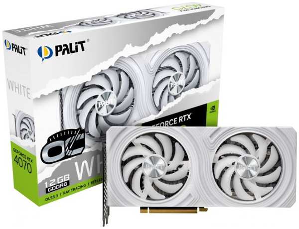 Видеокарта PCI-E Palit GeForce RTX 4070 OC (NE64070S19K9-1048L) 12GB GDDR6 192bit 1920/20000MHz 5nm HDMI/3*DP RTL