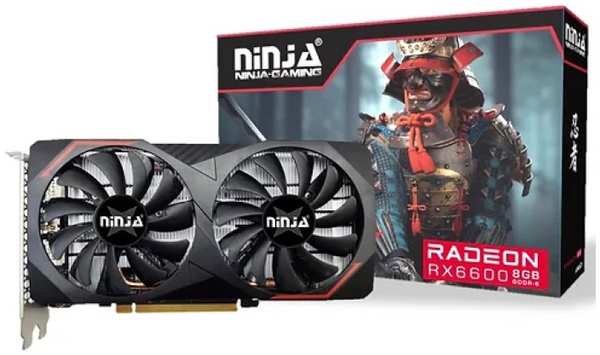 Видеокарта PCI-E Sinotex Radeon RX 6600 Ninja (AF660FG86F) 8GB GDDR6 128bit 1626/14000MHz 7nm HDMI/3*DP RTL