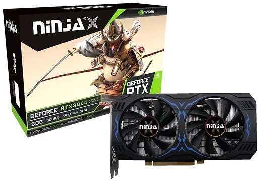 Видеокарта PCI-E Sinotex GeForce RTX 3050 Ninja (NK305FG86F) 8GB GDDR6 128bit 1552/14000MHz 8nm HDMI/3*DP RTL