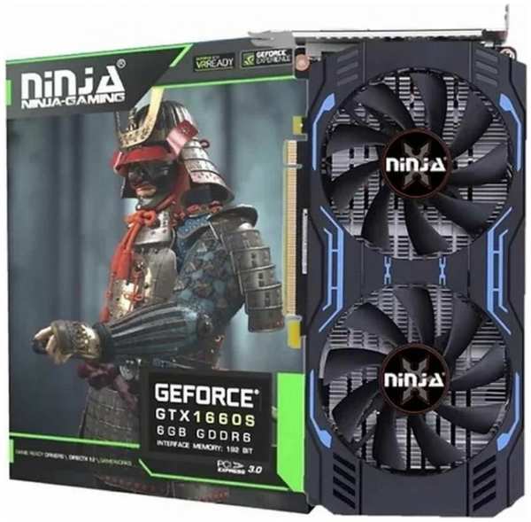 Видеокарта PCI-E Sinotex GeForce GTX 1660 SUPER Ninja (NK166SF66F) 6GB GDDR6 192bit 1785/14000MHz 12nm HDMI/DP/DVI