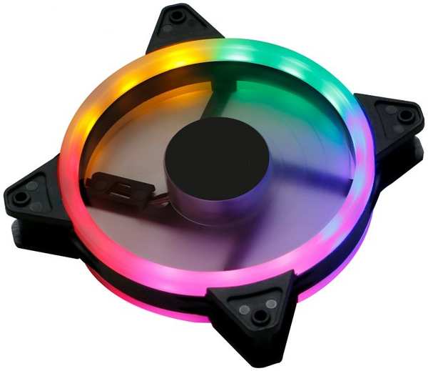 Вентилятор для корпуса Oklick OG-CF120RGB3-BK 120x120x25mm, 1200rpm, 35 CFM, 23 dBa, RGB, 4-pin, Ret