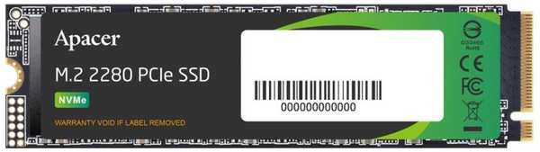 Накопитель SSD M.2 2280 Apacer AP2TBAS2280Q4L-1 AS2280Q4L 2TB PCIe Gen4x4, 3D NAND, 3600/W2800Mb/s, MTBF 1.5M, NVMe 1.4, 1200TBW, Retail