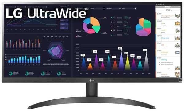 Монитор 34″ LG UltraWide 34WQ500-B 2560x1080 LED, 21:9, IPS, 400cd, 1000:1, 5ms, 178/178, HDMI, DP, 100Hz