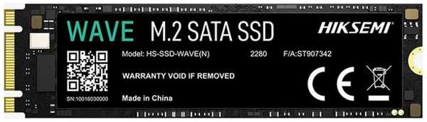 Накопитель SSD M.2 2280 HIKVISION HS-SSD-WAVE(N) 256G HIKSEMI 256GB SATA 6G 3D NAND 560/480MB/s IOPS 85K/70K TBW 70 MTBF 1.5M