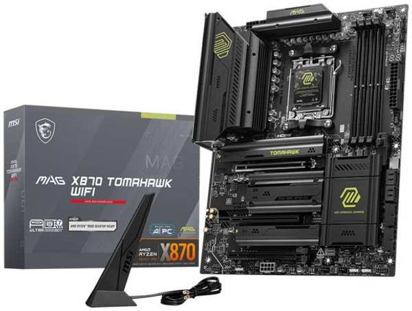 Материнская плата ATX MSI MAG X870 TOMAHAWK WIFI (AM5, AMD X870, 4*DDR5 (8400), 4*SATA 6G RAID, 4*M