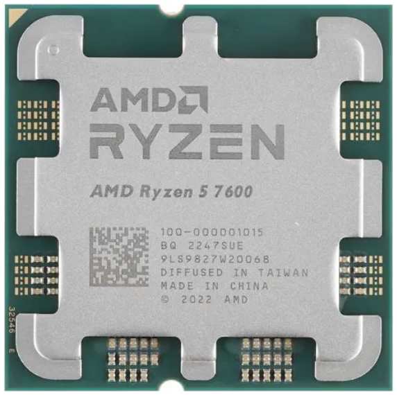 Процессор AMD Ryzen 5 7600 100-100001015BOX Zen 4 6C/12T 3.8-5.1GHz (AM5, L3 32MB, 5nm, 65W TDP) BOX 9698868352