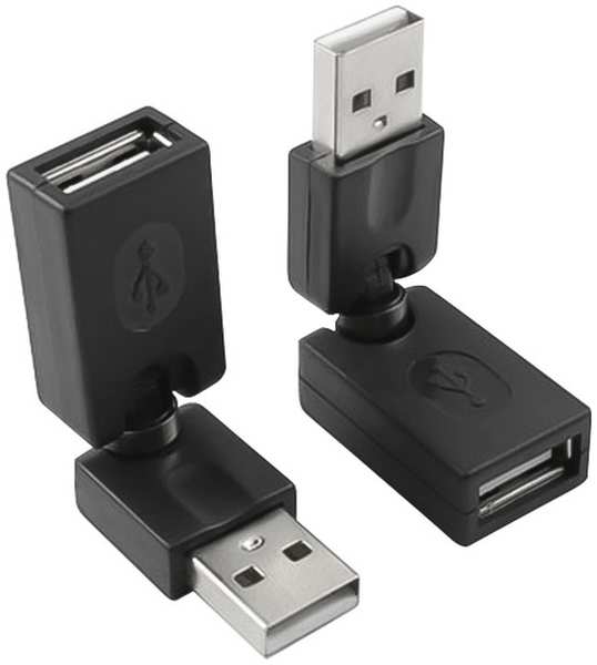 Переходник Greenconnect GCR-53492 USB 2.0 AM / AF, поворот 360 градусов