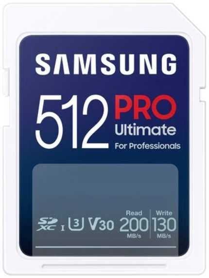 Карта памяти SDXC 512GB Samsung MB-SY512S/WW PRO Ultimate, 130/200MB/s