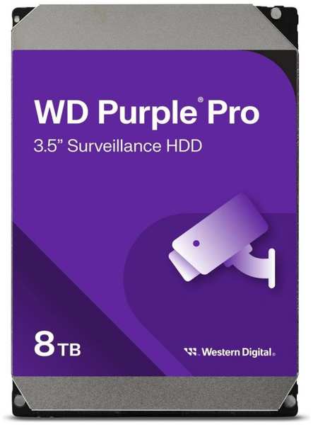 Жесткий диск 8TB SATA 6Gb/s Western Digital WD8002PURP 3.5″ 7200rpm 256MB MTBF 2M