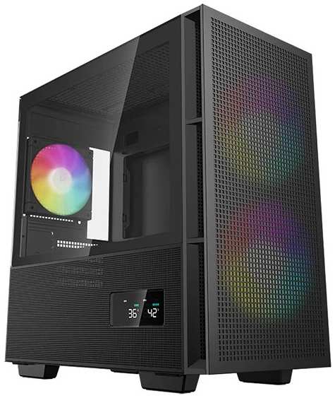 Корпус mATX Deepcool CH360 Digital черный, без БП, USB3.0, Type-C 9698880038