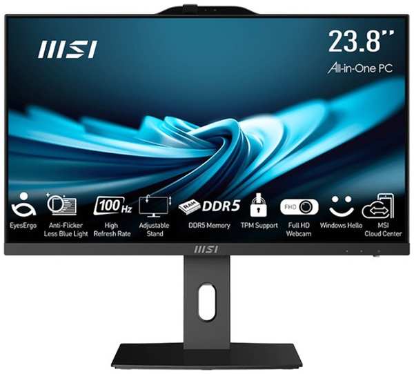 Моноблок 23.8'' MSI Pro AP242P 14M AiO 9S6-AE0621-827 i3-14100/8GB/512GB SSD/UHD/FHD IPS/WiFi/BT/camera/WirelessKB&mouse/noOS