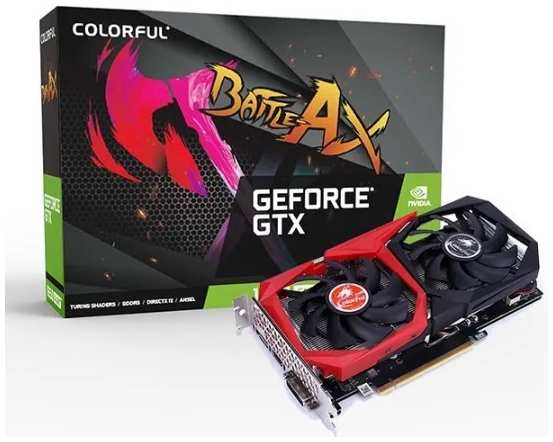 Видеокарта PCI-E Colorful GeForce GTX 1650 (GTX 1650 EX 4GD6-V) 4GB GDDR6 128bit 12nm 1410/12000MHz DVI PD HDMI RTL