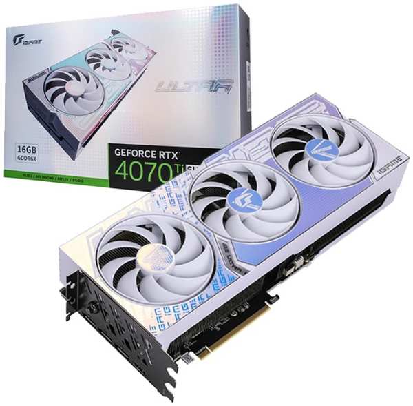 Видеокарта PCI-E Colorful GeForce RTX 4070 Ti SUPER iGame Ultra W OC (RTX 4070 Ti SUPER Ultra W OC 16GB-V) 16GB GDDR6X 256bit 5nm 2340/21000MHz 3*DP H 9698881586