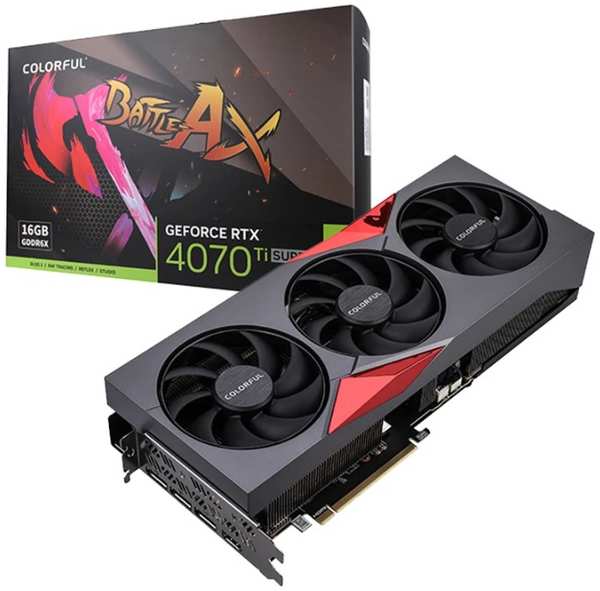 Видеокарта PCI-E Colorful GeForce RTX 4070 Ti SUPER NB EX (RTX 4070 Ti SUPER NB EX 16GB-V) 16GB GDDR6X 256bit 5nm 2310/21000MHz 3*DP HDMI RTL