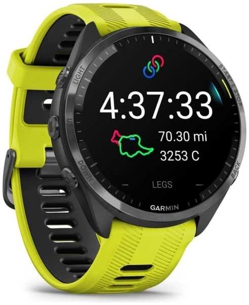 Часы Garmin Forerunner 965 010-02809-12 47мм, желто-черный ремешок, черные 9698881701