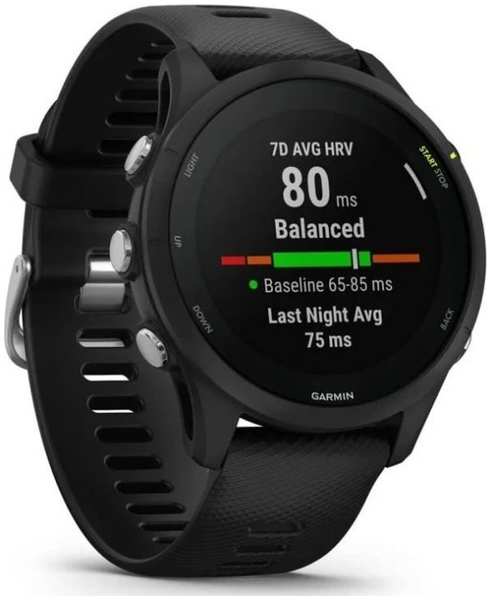 Часы Garmin Forerunner 255 Music 010-02641-30 45,6мм, черные 9698881706