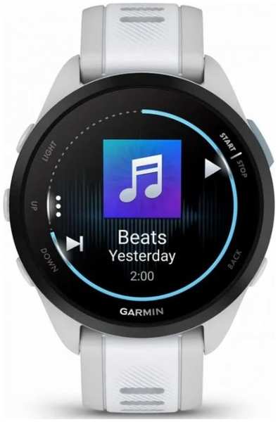 Часы Garmin Forerunner 165 Music 010-02863-31 43мм, серый ремешок, белые 9698881732